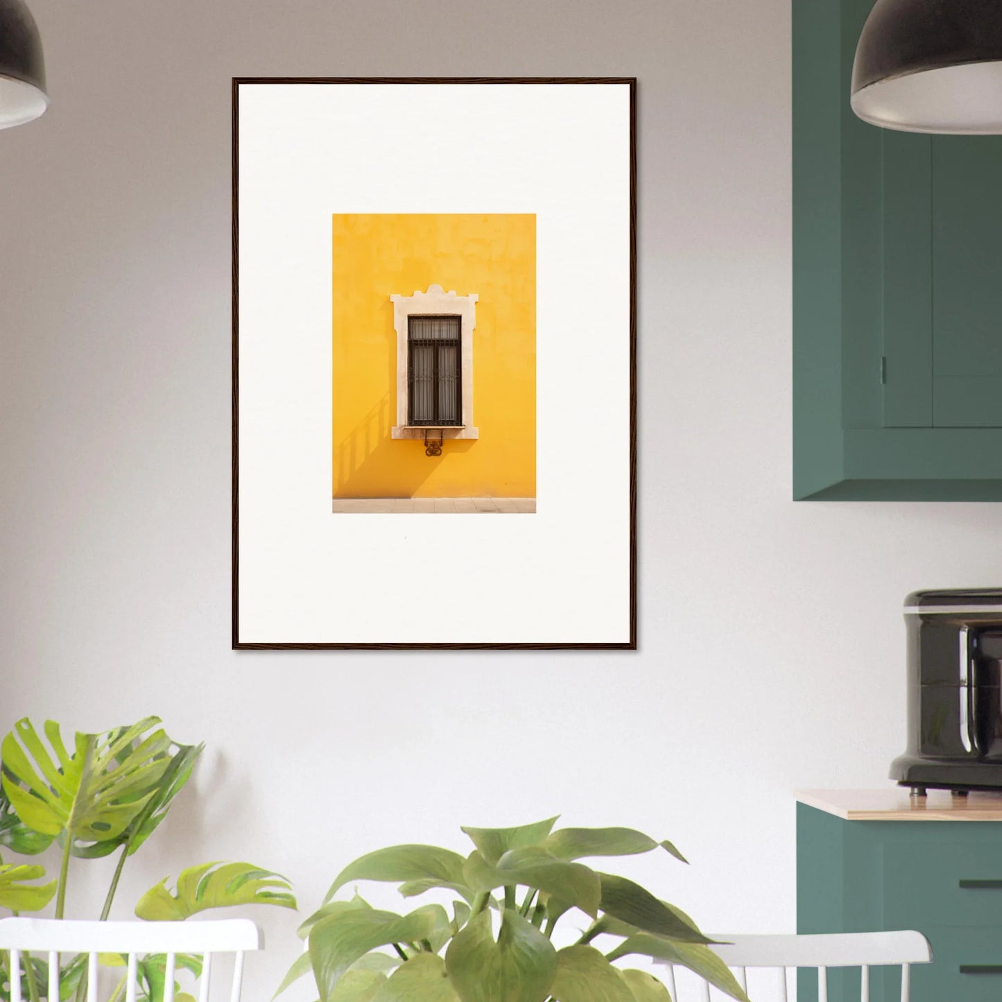 Framed photograph of a window on a yellow wall from Window’s Giallo Reverie Special Edition Art™