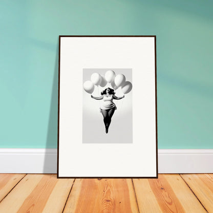 Framed wall art of an ice cream cone with clouds in Rosy Liberties Soar special edition