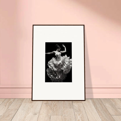 Framed black and white dancer photo from Tangled Luminous Laces special edition art™