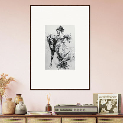 Framed black and white sketch of a dancer from Stardust Morph Whimsy special edition art™