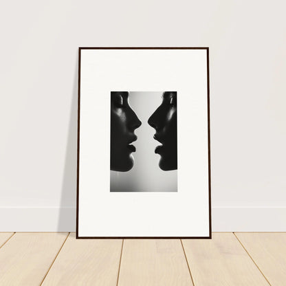 Framed black and white photo of two silhouettes from Echo’s Embrace special edition art™