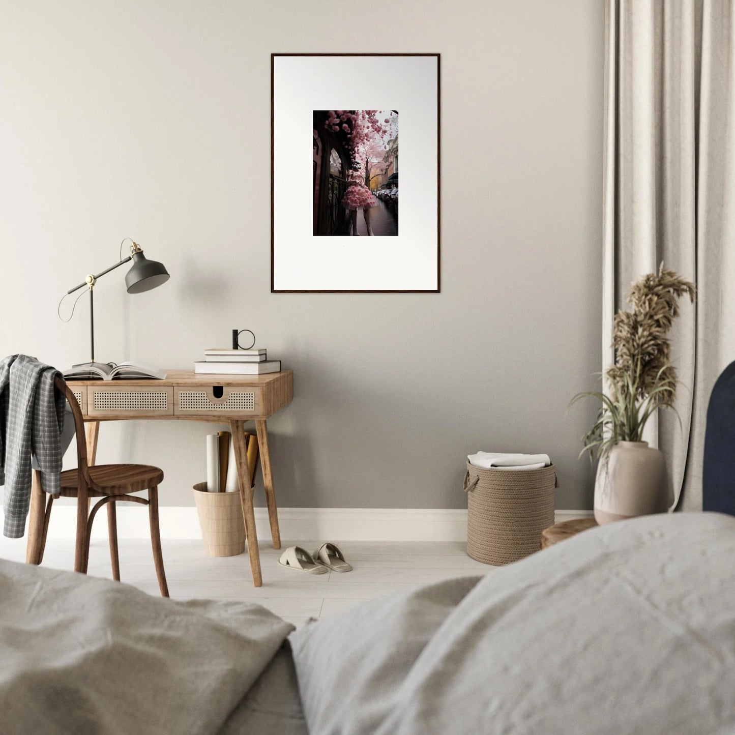 Framed wall art of cherry blossoms for Petal Eccentricity Revealed collection