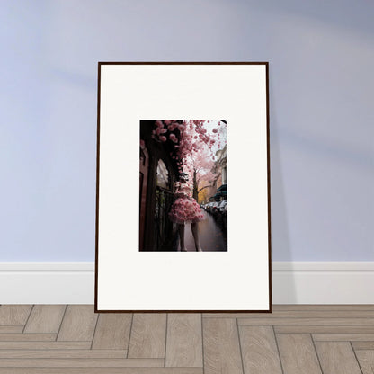 Framed wall art of pink cherry blossoms capturing Petal Eccentricity Revealed vibes