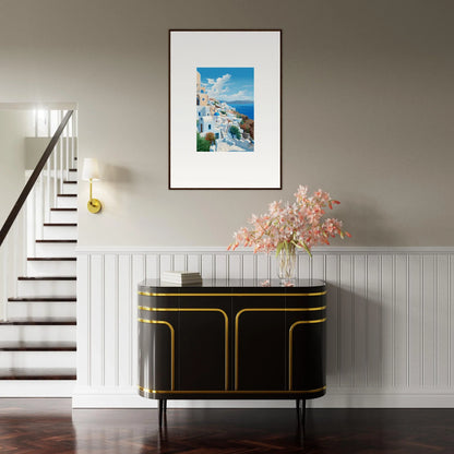 Art deco black cabinet with gold trim from the Sunday Stahl Messiração special edition art™