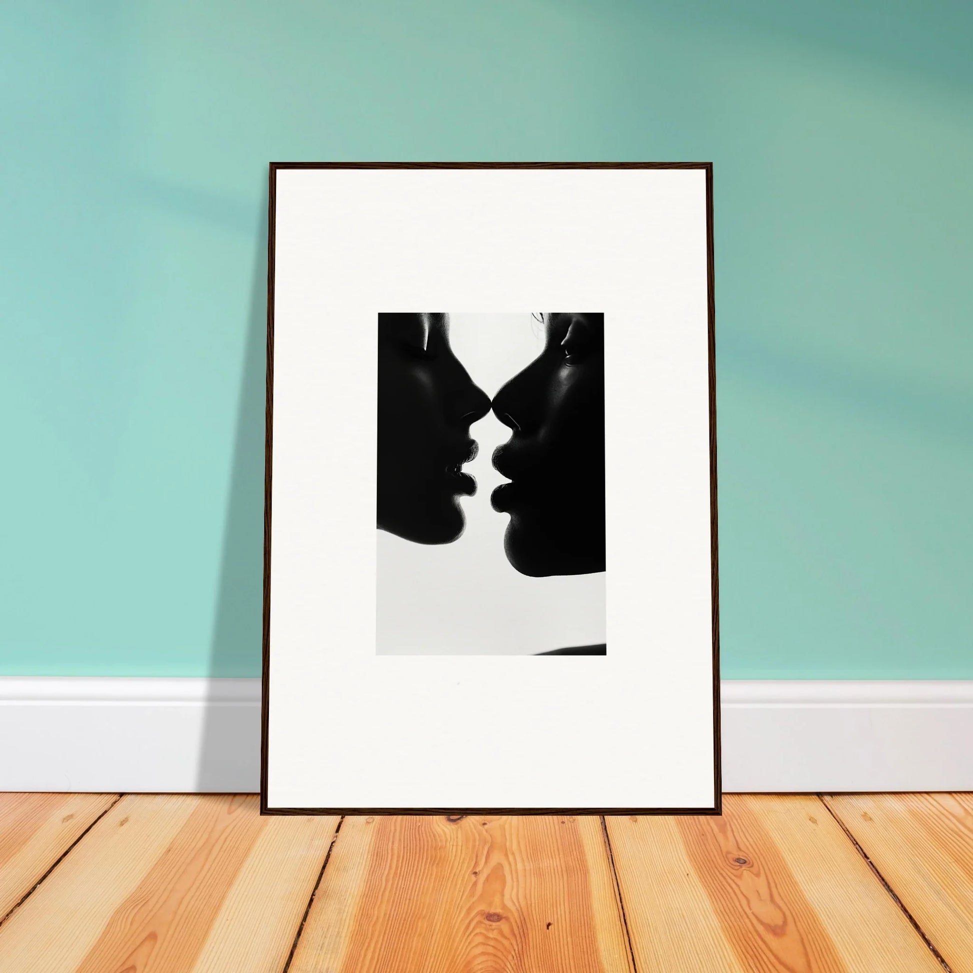 Framed black and white silhouette art from Nights Echoes special edition art™