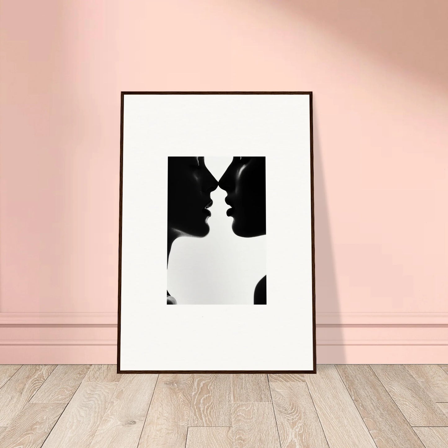 Black and white framed art of two profiles in Shadowed Sédual Symphony special edition art™