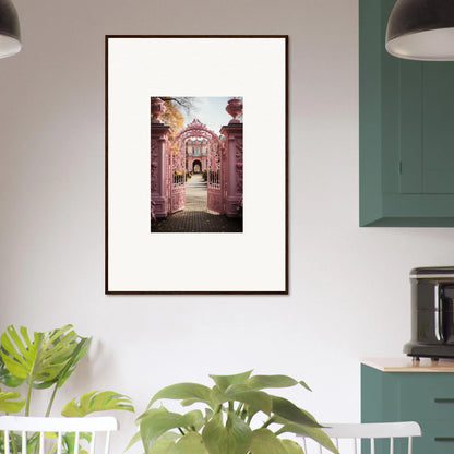 Framed photograph of an ornate pink archway from Sugarcotton Visions Gateway special edition art™