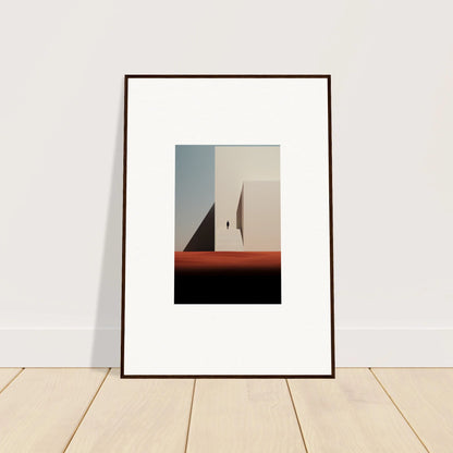 Framed minimalist artwork of geometric shapes in Sombra Espérante Architecture style