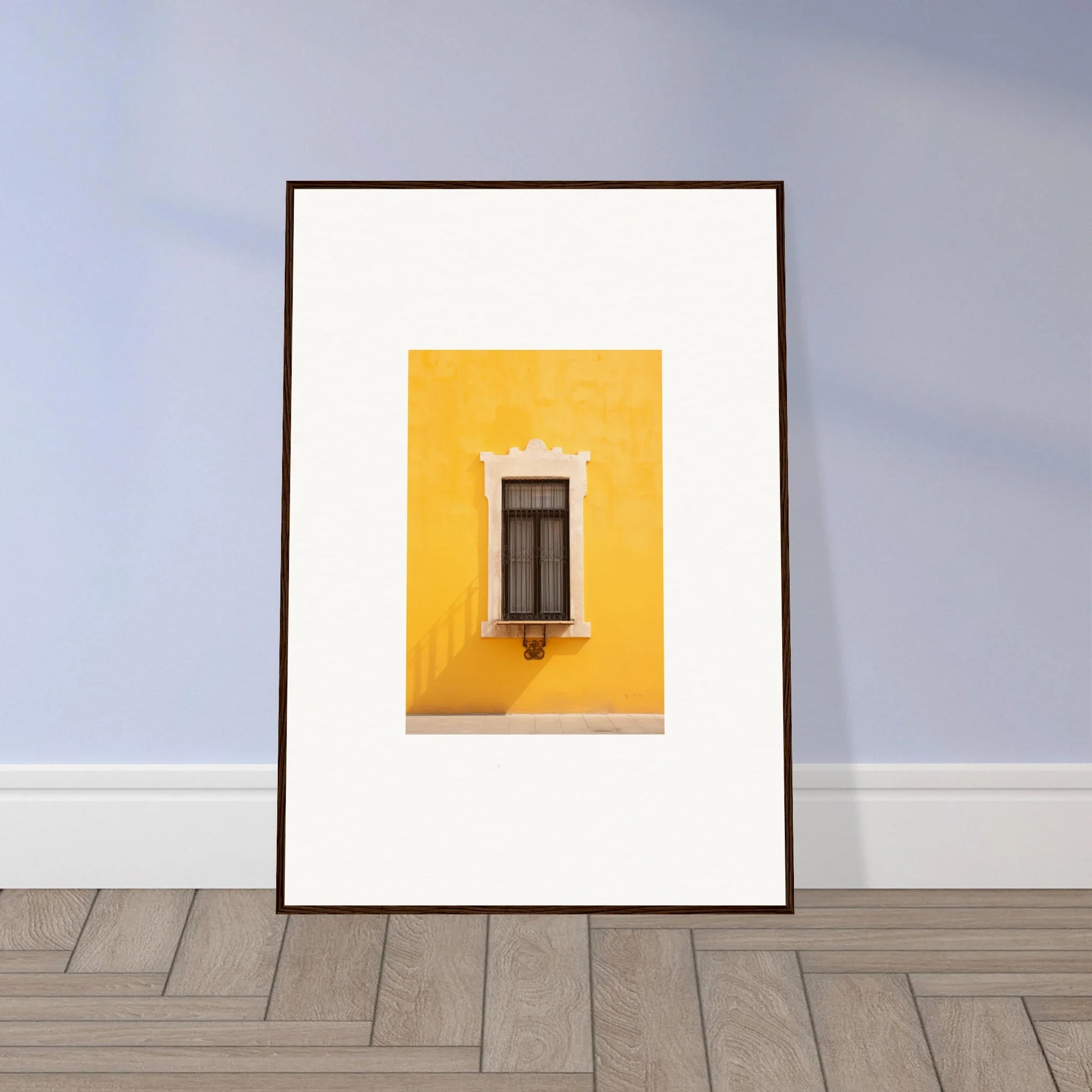 Framed photo of a window on yellow wall from Window’s Giallo Reverie special edition art™