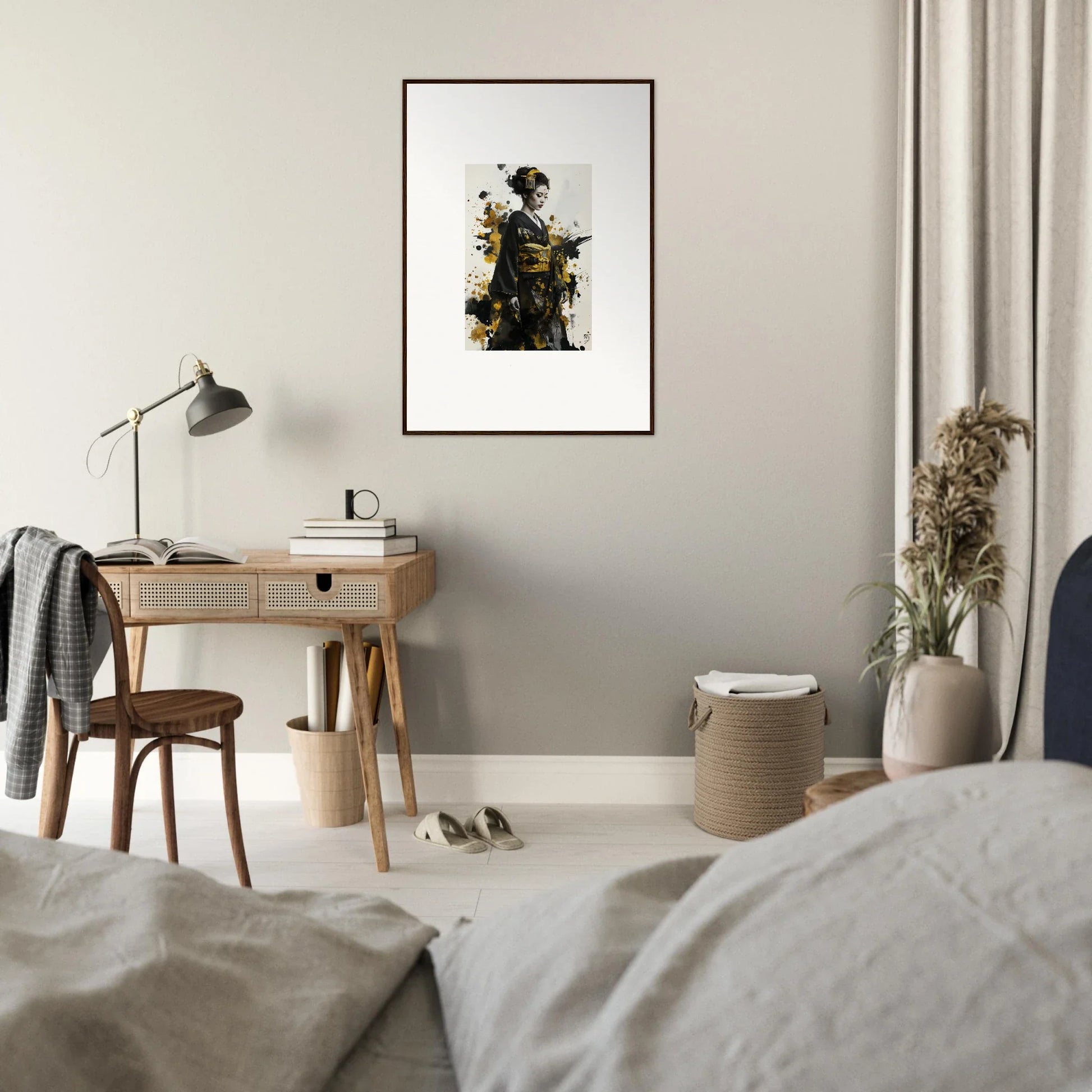 Framed military-themed artwork on a gray wall from Send of Echoes special edition art™