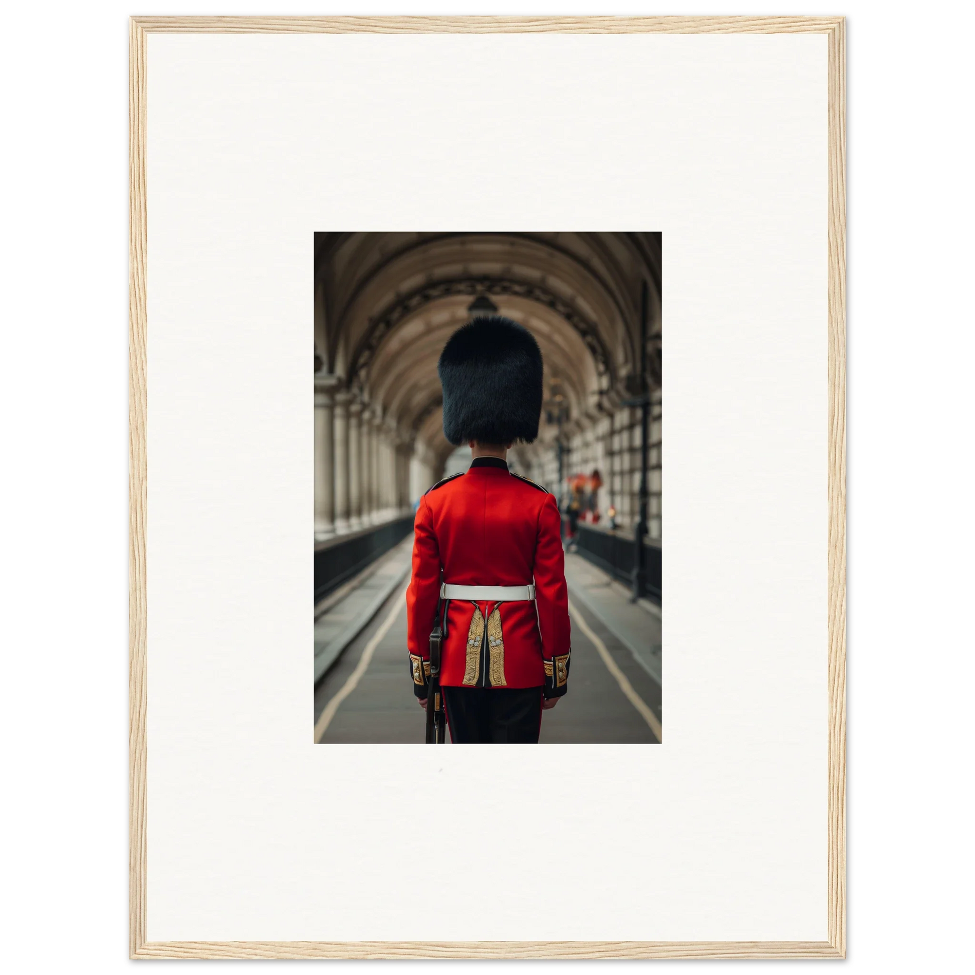 Royal guard in red and black uniform, part of Scarlet Temporal Century framed wall art