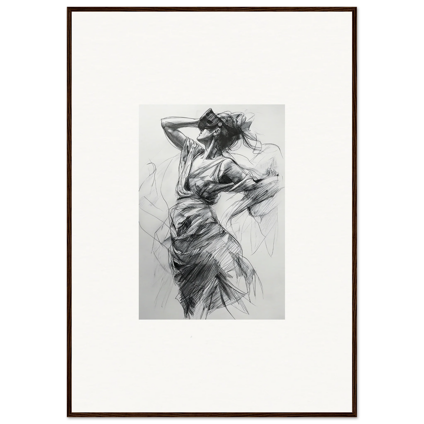 Expressive charcoal sketch in motion showcasing Sketch Mirage Matinee special edition art™