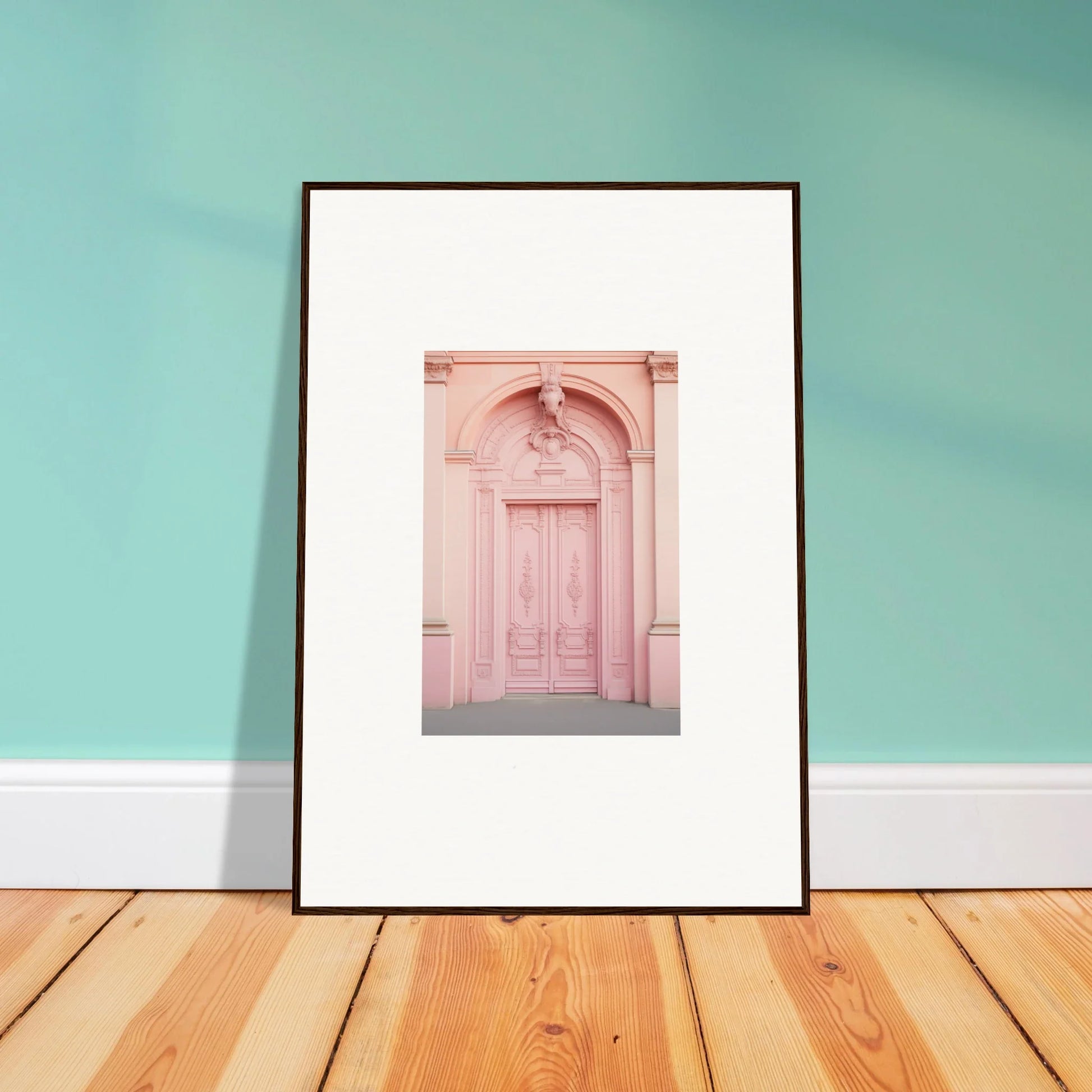 Framed photo of a pink arched doorway in Porphyr Pink Processions special edition art™