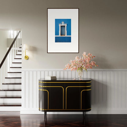 Art Deco black credenza with gold trim from Liquid Azure Quest special edition art™ collection