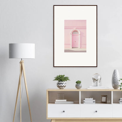 Framed wall art of an arched doorway in Pearly Baccarat Dream special edition art™