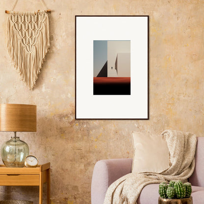 Minimalist black and white framed photo showcasing Sombra Espérante Architecture design