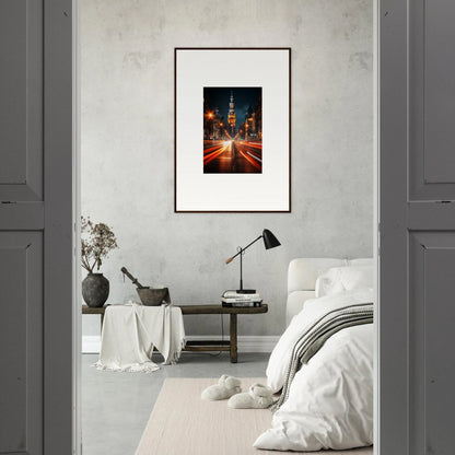 Framed Umbra Urban Nocturne photo of London cityscape and Big Ben at night