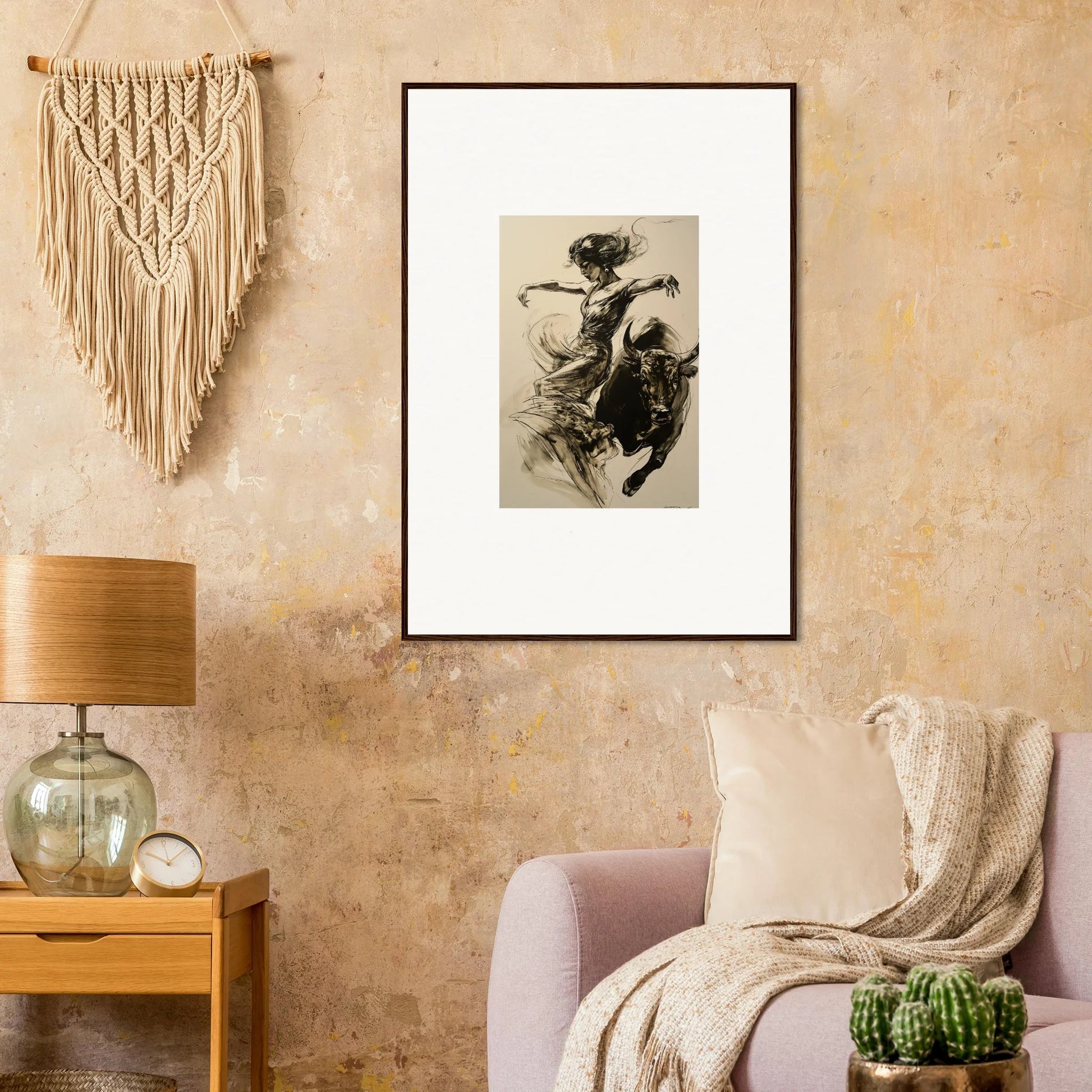 Framed wall art of a rodeo scene with Resilient Dancer Flame special edition art