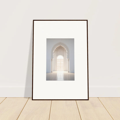 Framed photograph of a white arched doorway with sunlight for Threshold Dreamscapes Portal