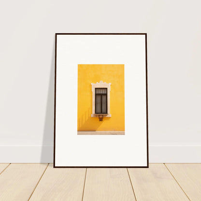 Framed art of a brown window on a yellow wall from Window’s Giallo Reverie special edition art™