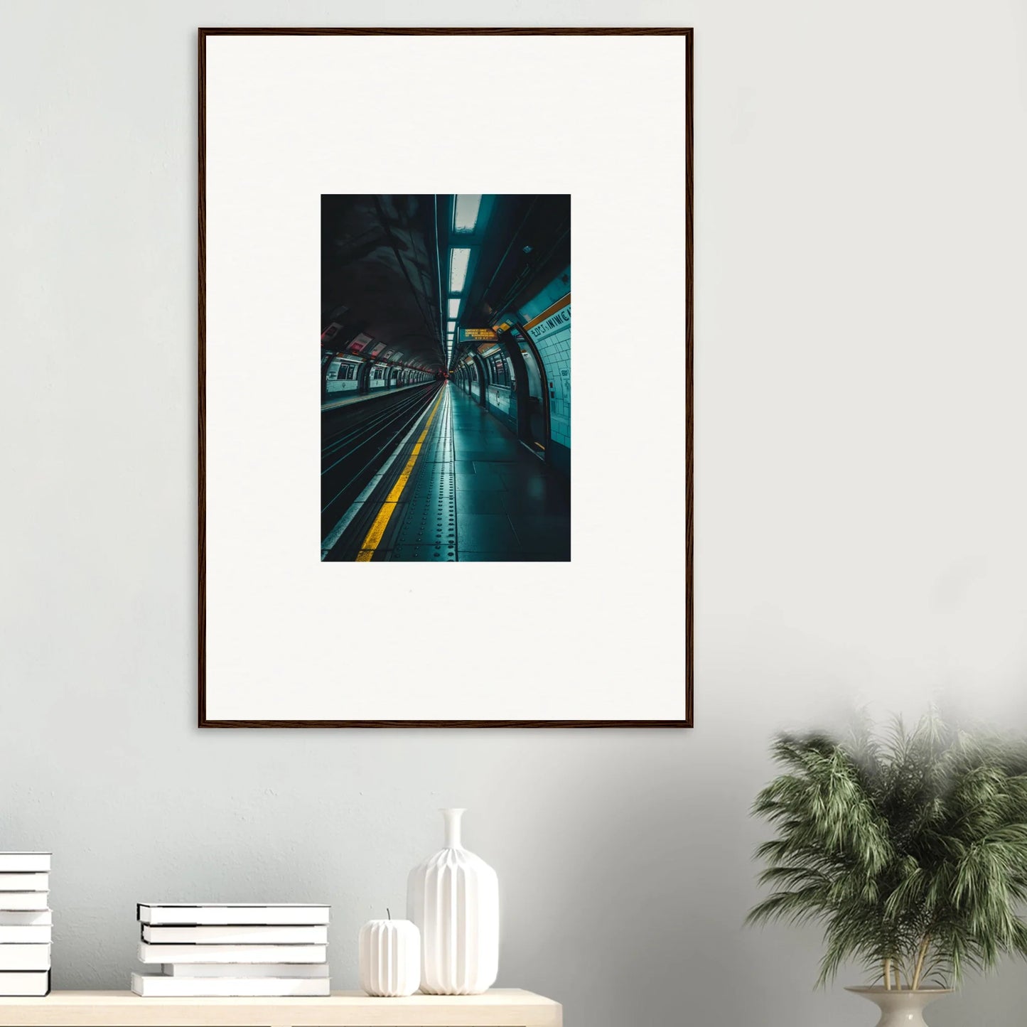 Framed photograph of an underground subway platform for Portal Echo Anatomy special edition art™