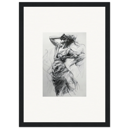 Charcoal sketch of a dancer in dynamic pose from Sketch Mirage Matinee special edition art™