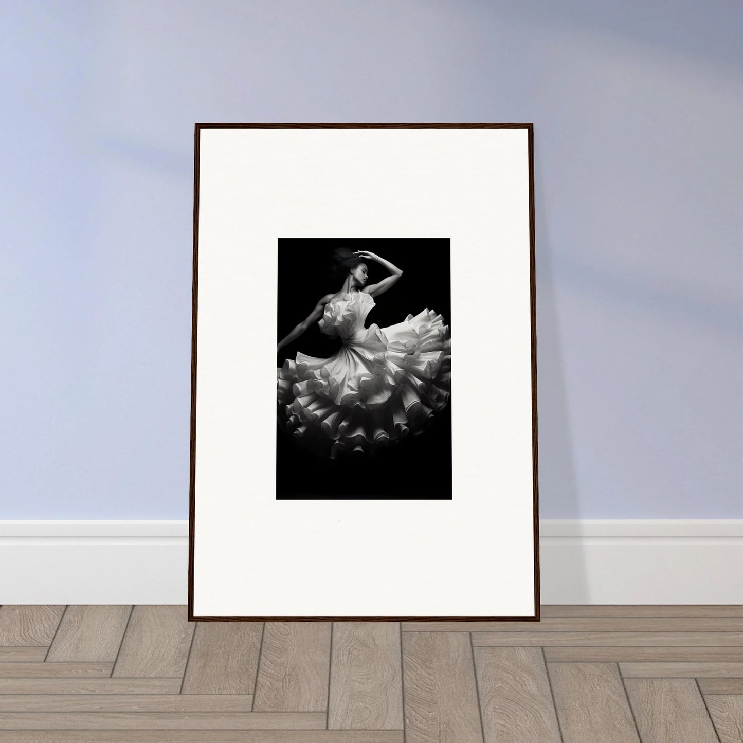 Framed black and white photo of a ballet dancer for Nocturnal Flourishbyen art™