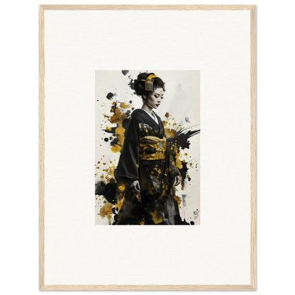 Artistic portrait of a geisha in a premium framed wall for Send of Echoes