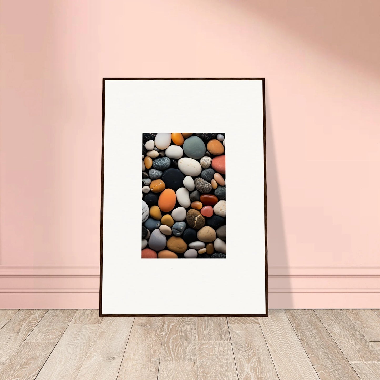 Framed photograph of colorful river rocks for Elemental Whisperbound Ascendancies