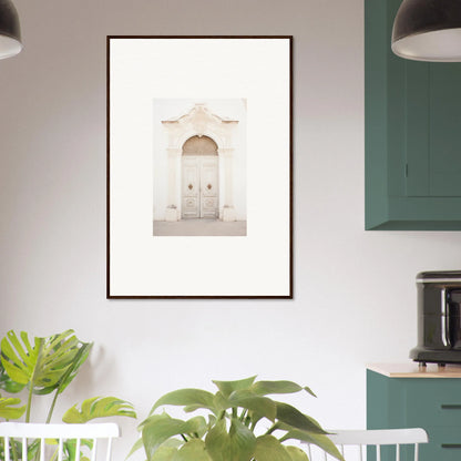 Framed wall art of a white doorway in Faded Elegance Whispers special edition art™