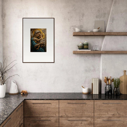 Framed canvas print of a tiger’s face for vibrant room decoration and stunning wall art