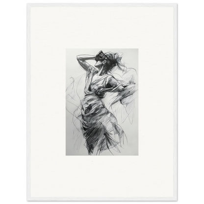 Expressive charcoal sketch of a figure in motion from Sketch Mirage Matinee special edition art™