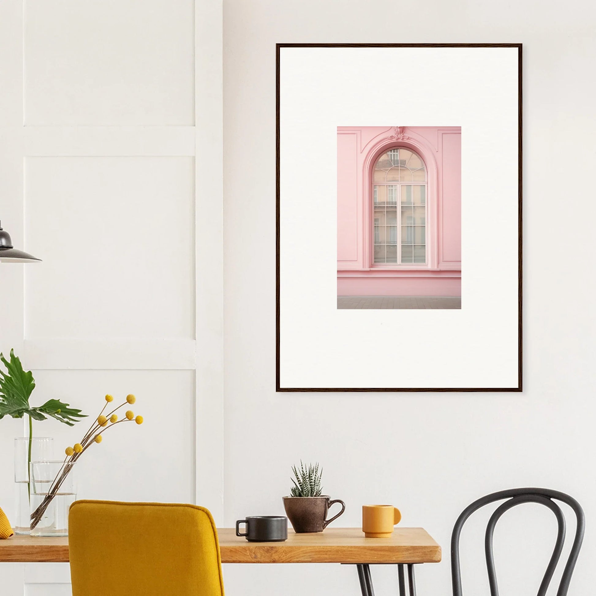 Framed pink arched window print from Pink Sonata Vibrations special edition art™