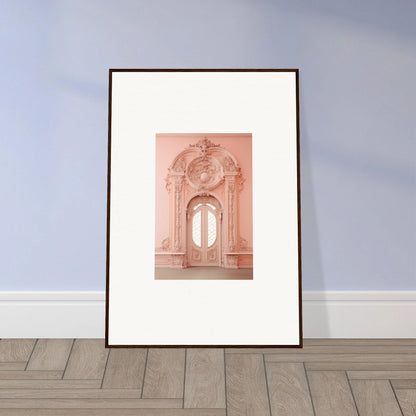 Framed wall art of Ether Pendantia Portal with an ornate pink baroque doorway