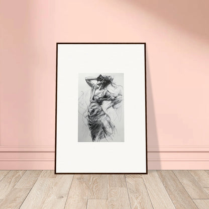 Black and white framed sketch of a figure in motion from Sketch Mirage Matinee