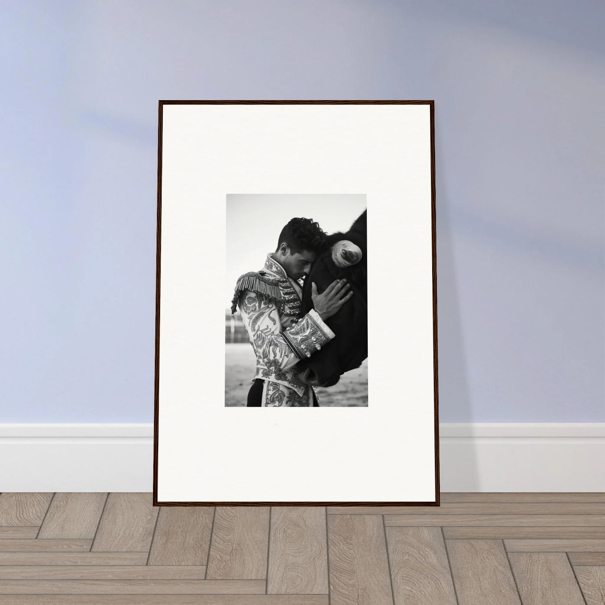 Framed black and white photo from Triumphant Shadows Embrace special edition art™