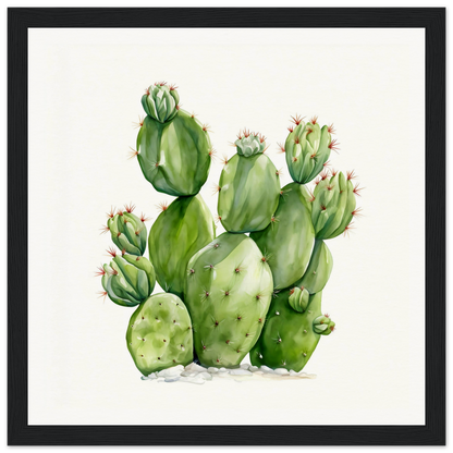 A watercolor painting of a cactus plant