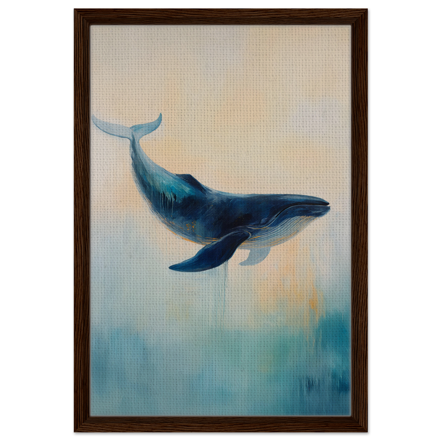 Blue whale swimming gracefully, featured in Whale’s Lucid Ballet room decor