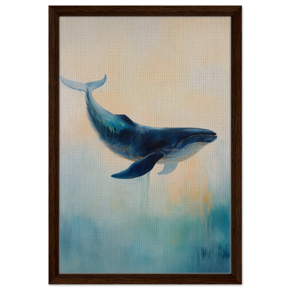 Blue whale swimming gracefully, featured in Whale’s Lucid Ballet room decor