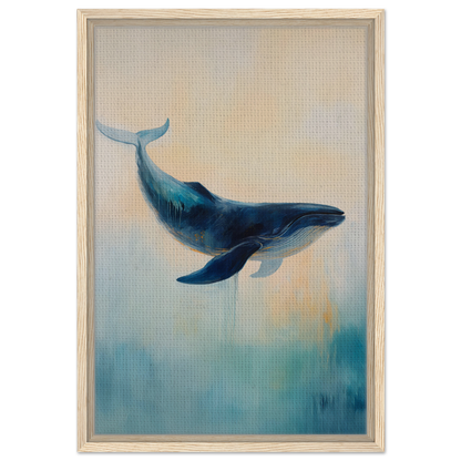 Blue whale swimming gracefully, a perfect addition to Whale’s Lucid Ballet room decor