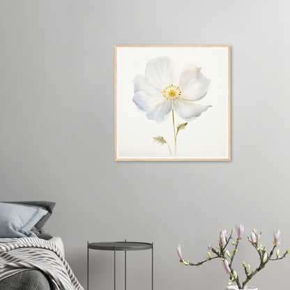 A white flower on a white background