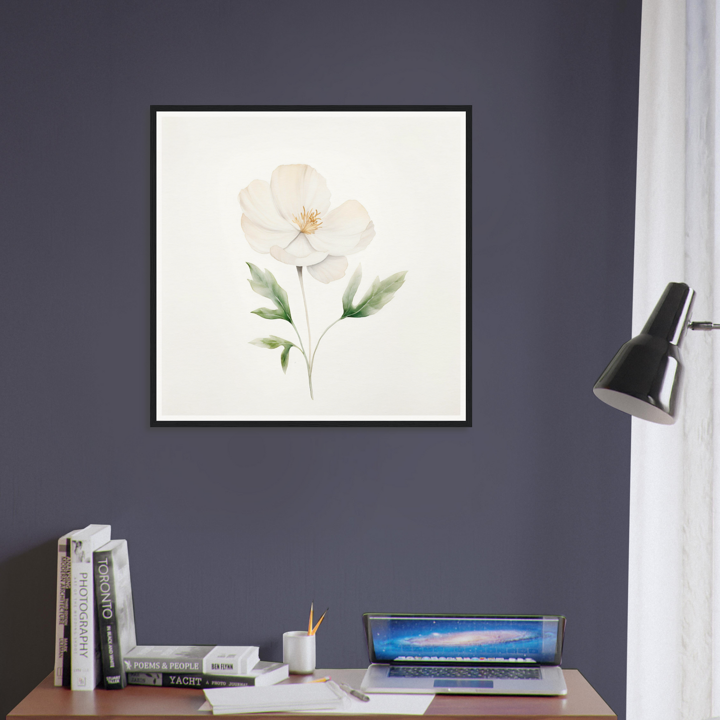 A white flower on a white background