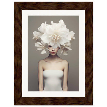 A woman with a large white flower in her hair