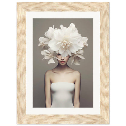 A woman with a large white flower in her hair