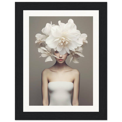 A woman with a large white flower in her hair