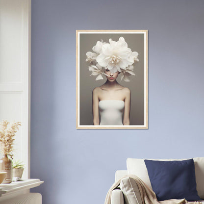 A woman with a large white flower in her hair