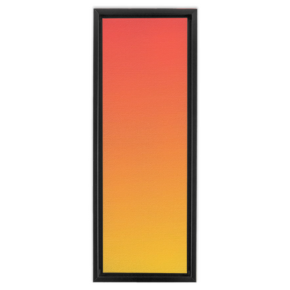 A yellow and orange wall hanging on a white background