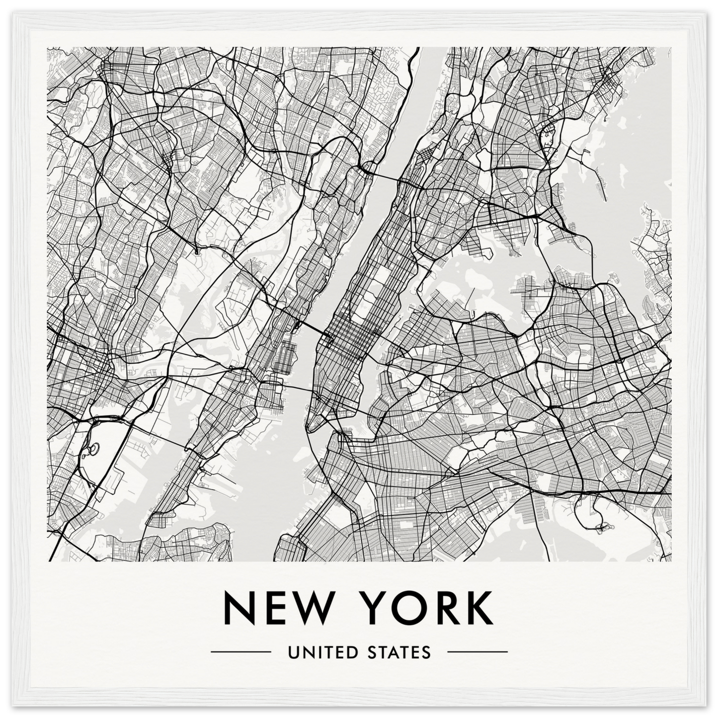 Map of New York City showing its street layout and boroughs.