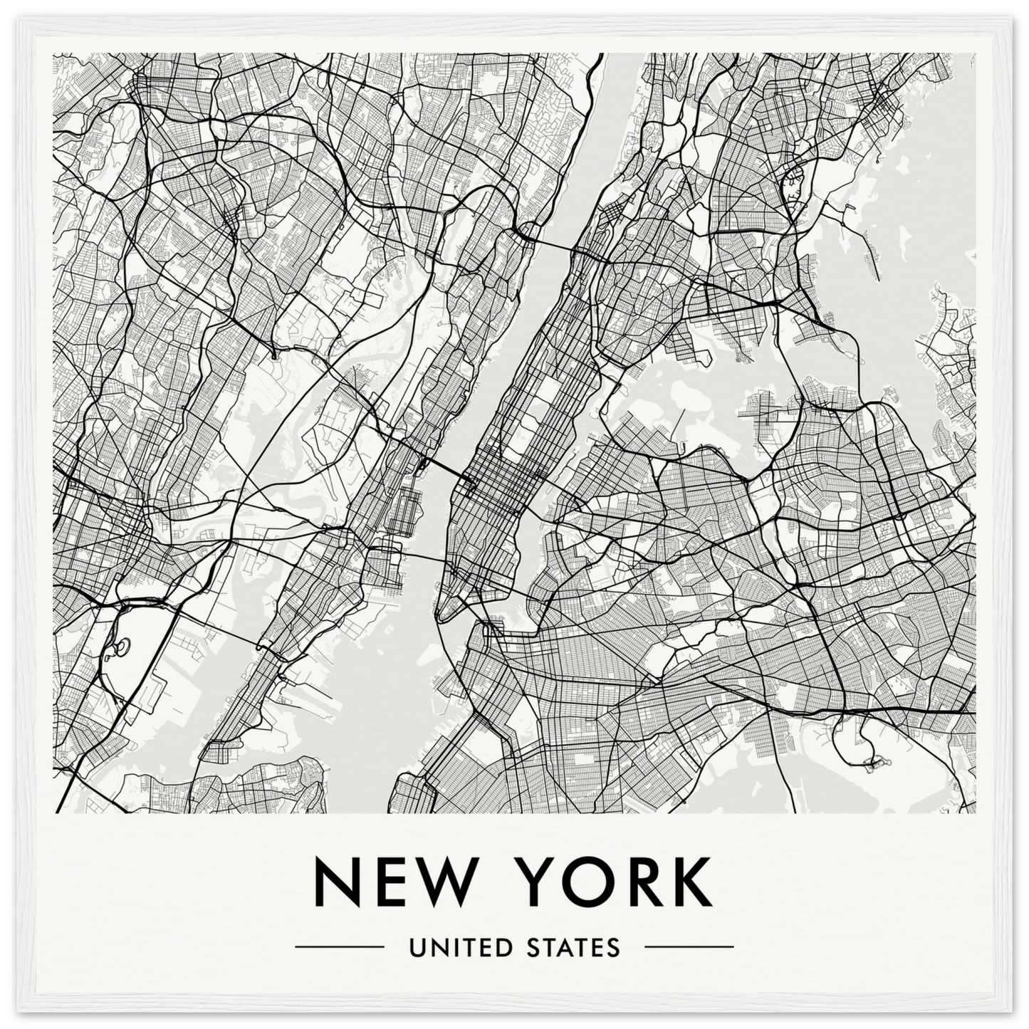 Map of New York City showing its street layout and boroughs.