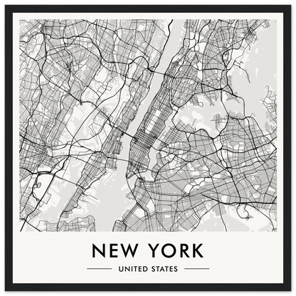 Map of New York City showing its street layout and boroughs.